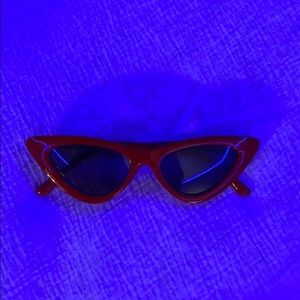 Cutest red cat eye shaped sunglasses